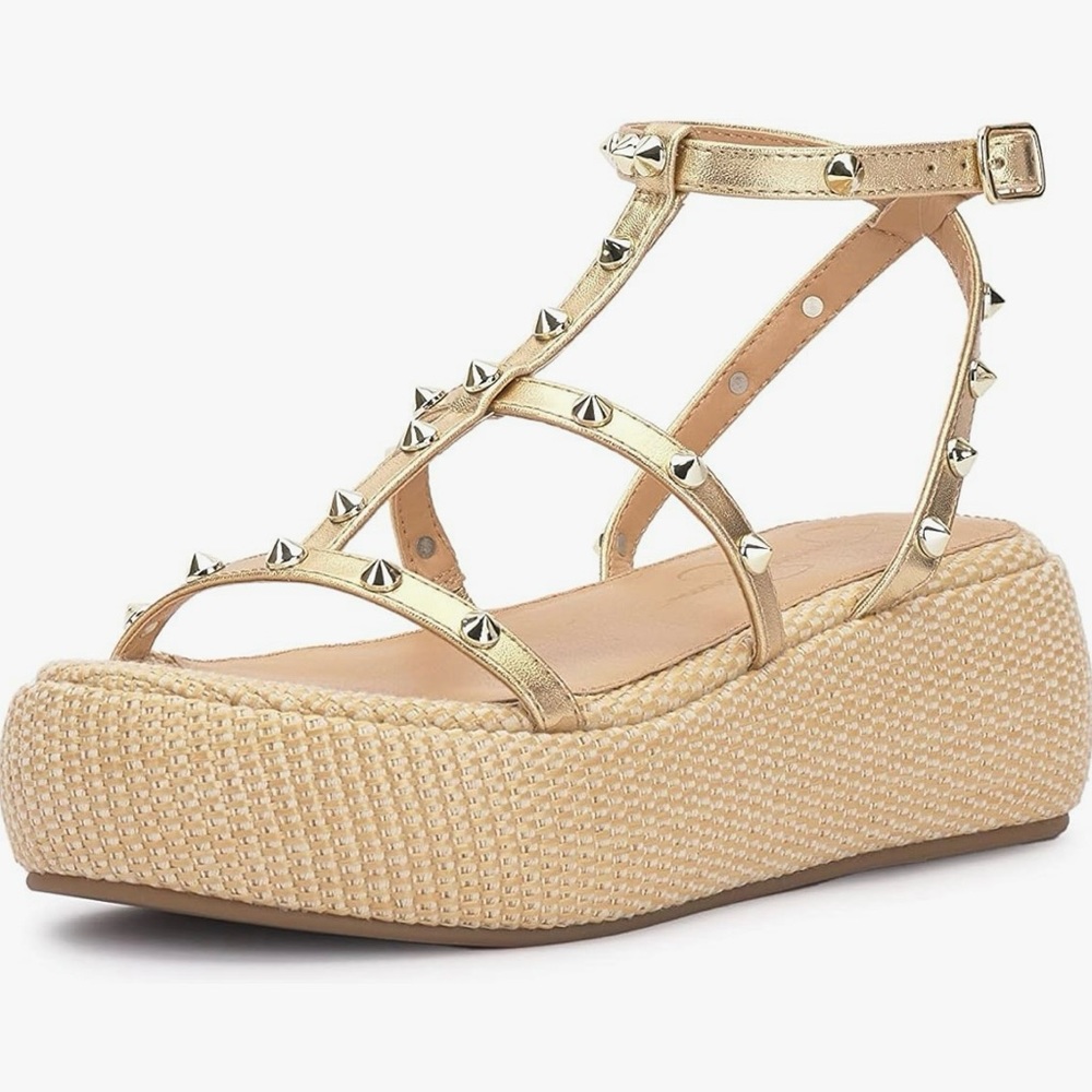Gold Jessica Simpson Platform Sandals